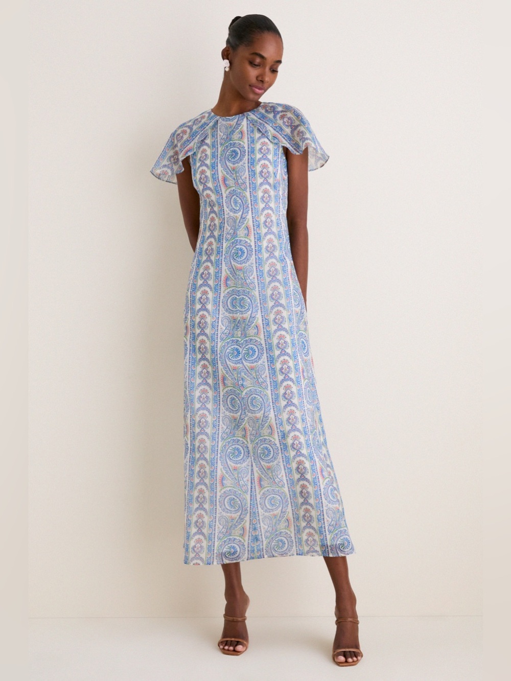 Hill House The Davina Dress in Blue Corsica Paisley